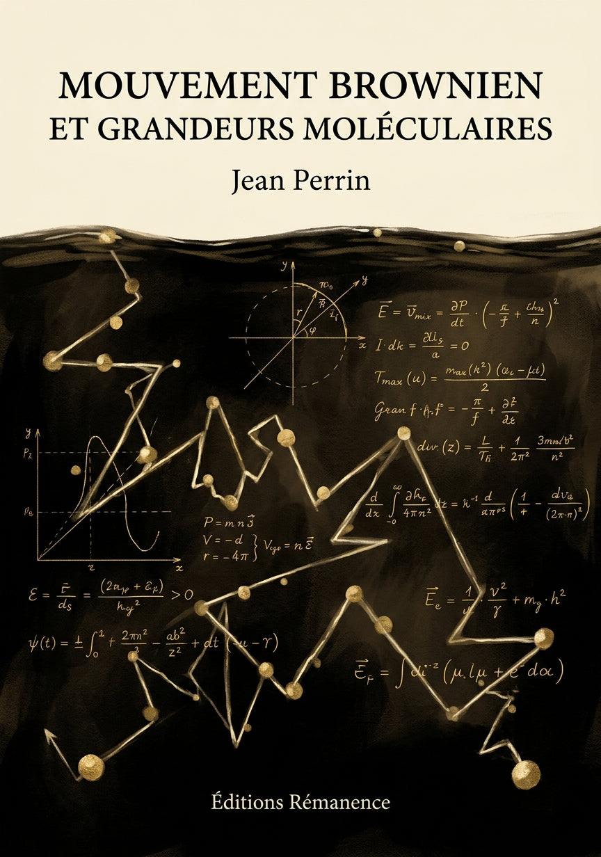 Livre Mouvement brownien et grandeurs moléculaires par Jean Perrin - Couverture - Editions Remanence