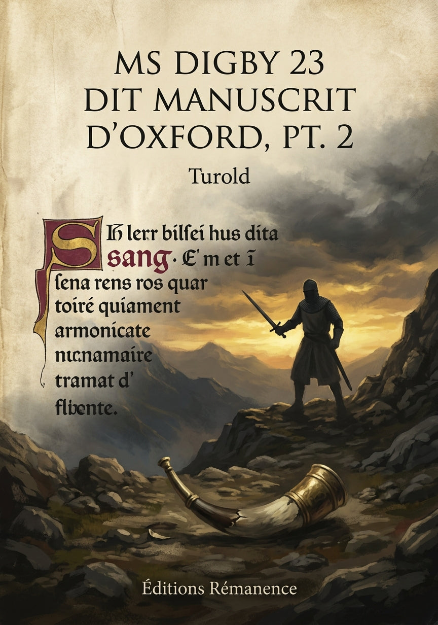 Livre MS Digby 23 dit manuscrit d’Oxford, pt. 2 par Turold - Couverture - Editions Remanence