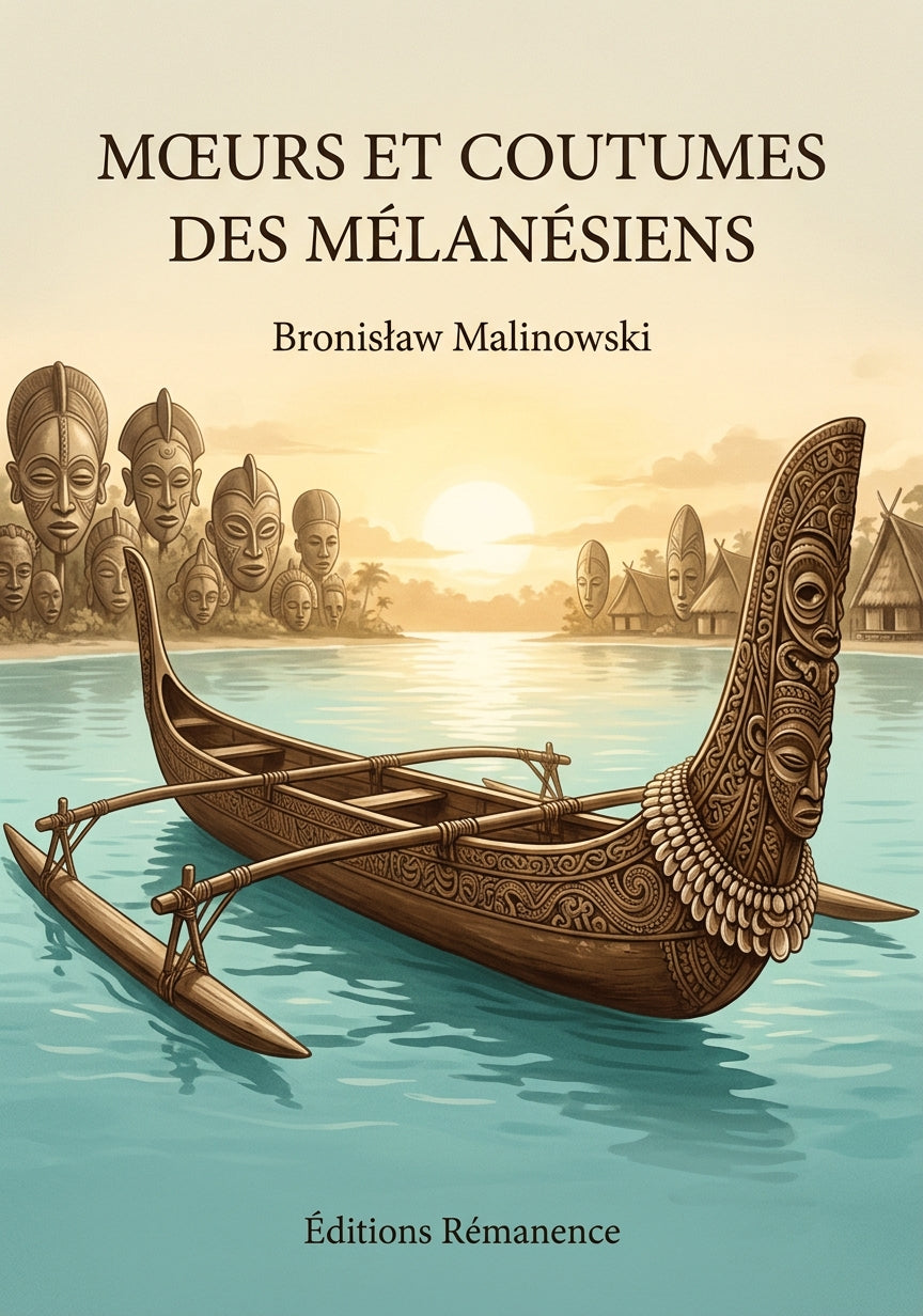 Livre Mœurs et coutumes des Mélanésiens par Bronisław Malinowski - Couverture - Editions Remanence