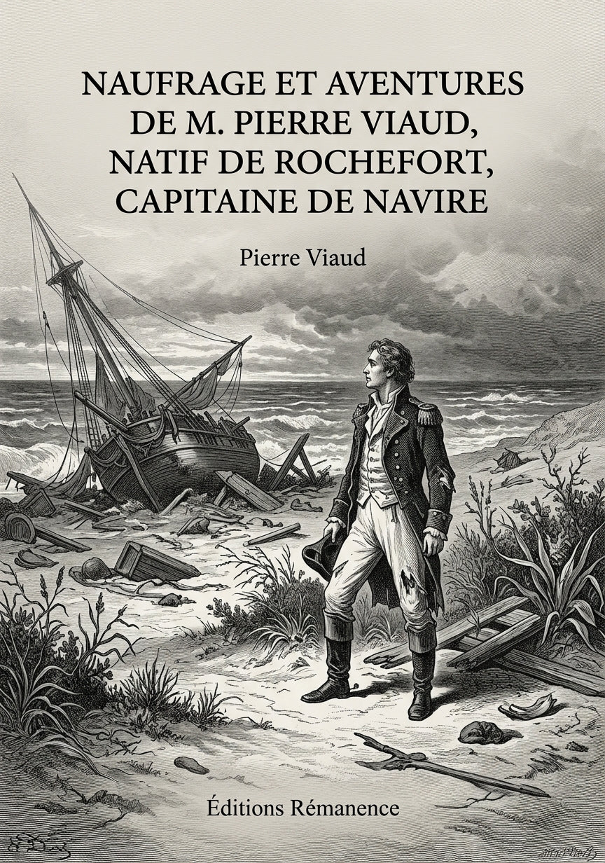 Livre Naufrage et aventures de M. Pierre Viaud, natif de Rochefort, capitaine de navire par Pierre Viaud - Couverture - Editions Remanence