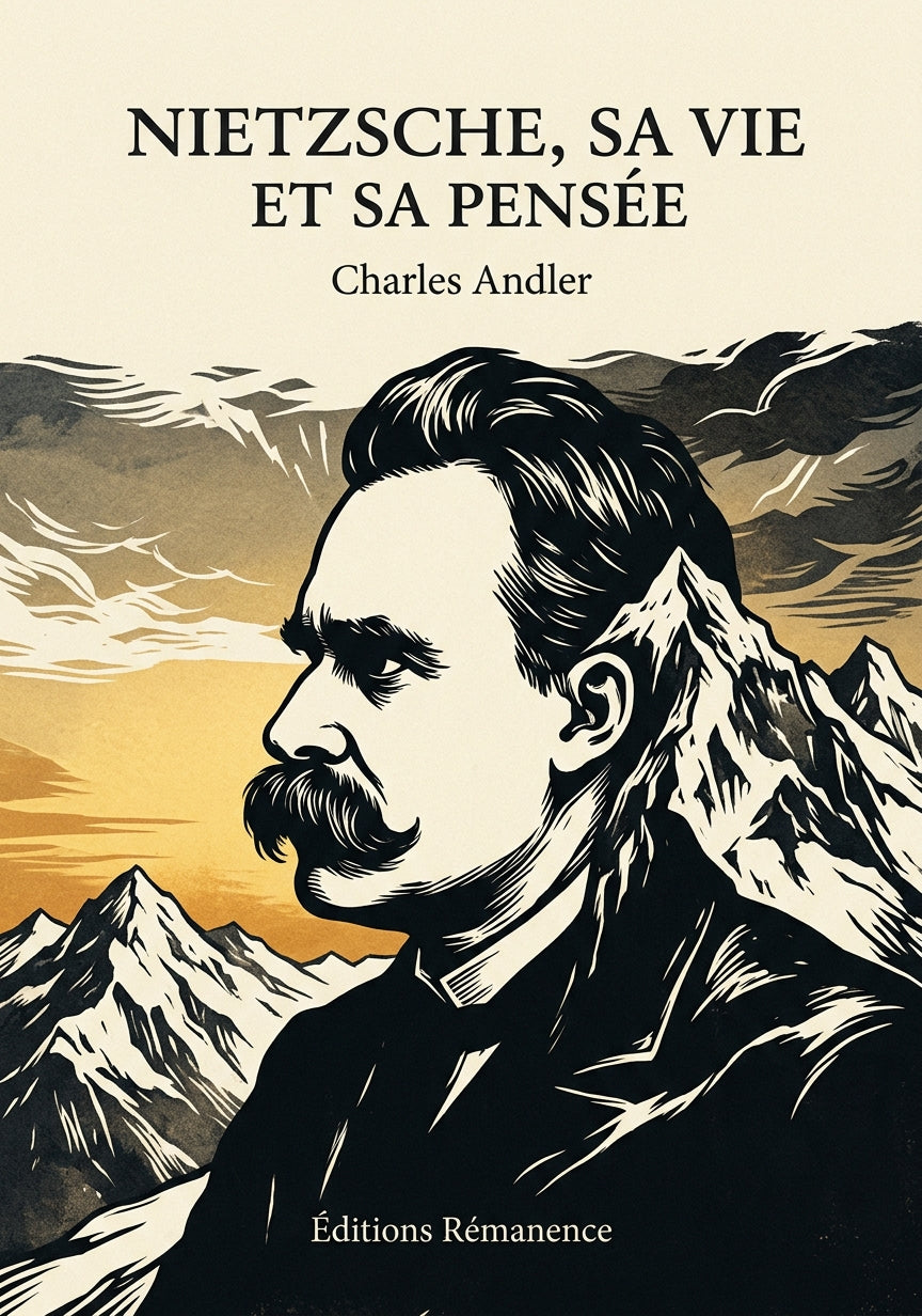 Livre Nietzsche, sa vie et sa pensée par Charles Andler - Couverture - Editions Remanence