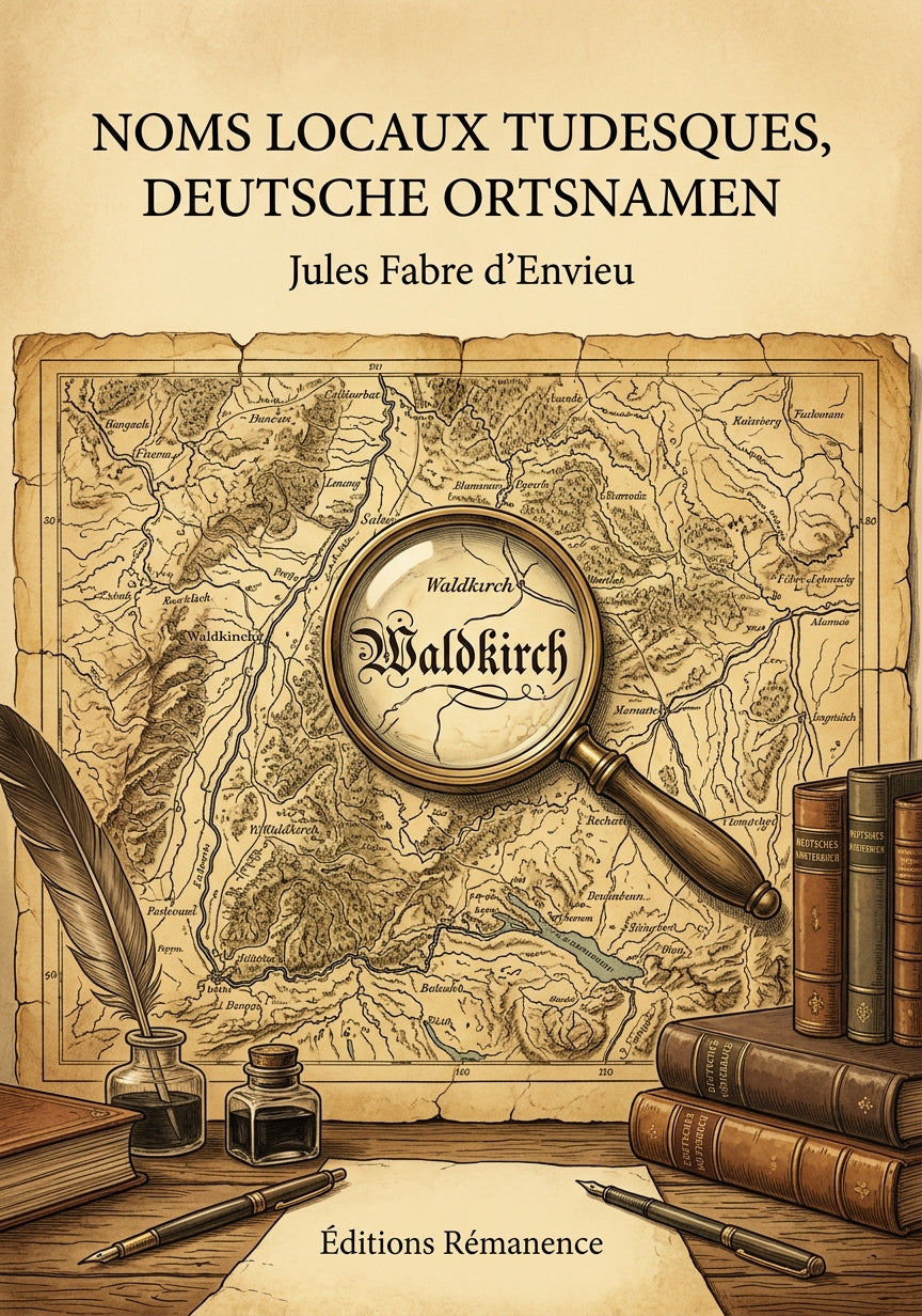 Livre Noms locaux tudesques, deutsche Ortsnamen par Jules Fabre d’Envieu - Couverture - Editions Remanence