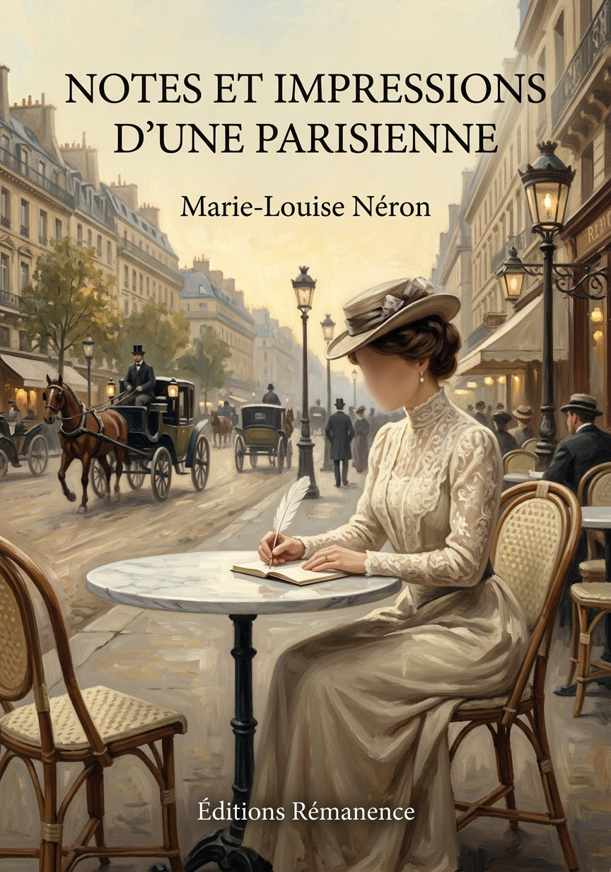 Livre Notes et impressions d’une parisienne par Marie-Louise Néron - Couverture - Editions Remanence