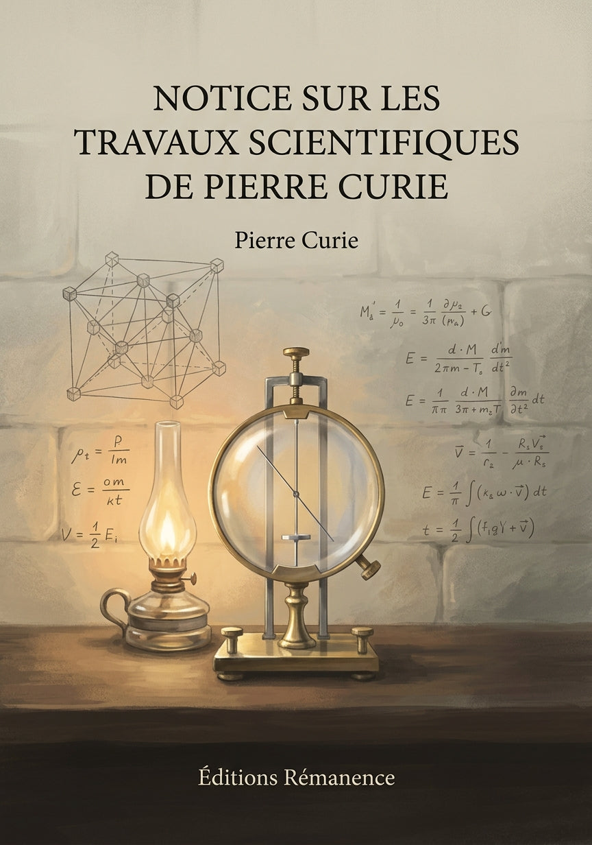 Livre Notice sur les travaux scientifiques de Pierre Curie par Pierre Curie - Couverture - Editions Remanence