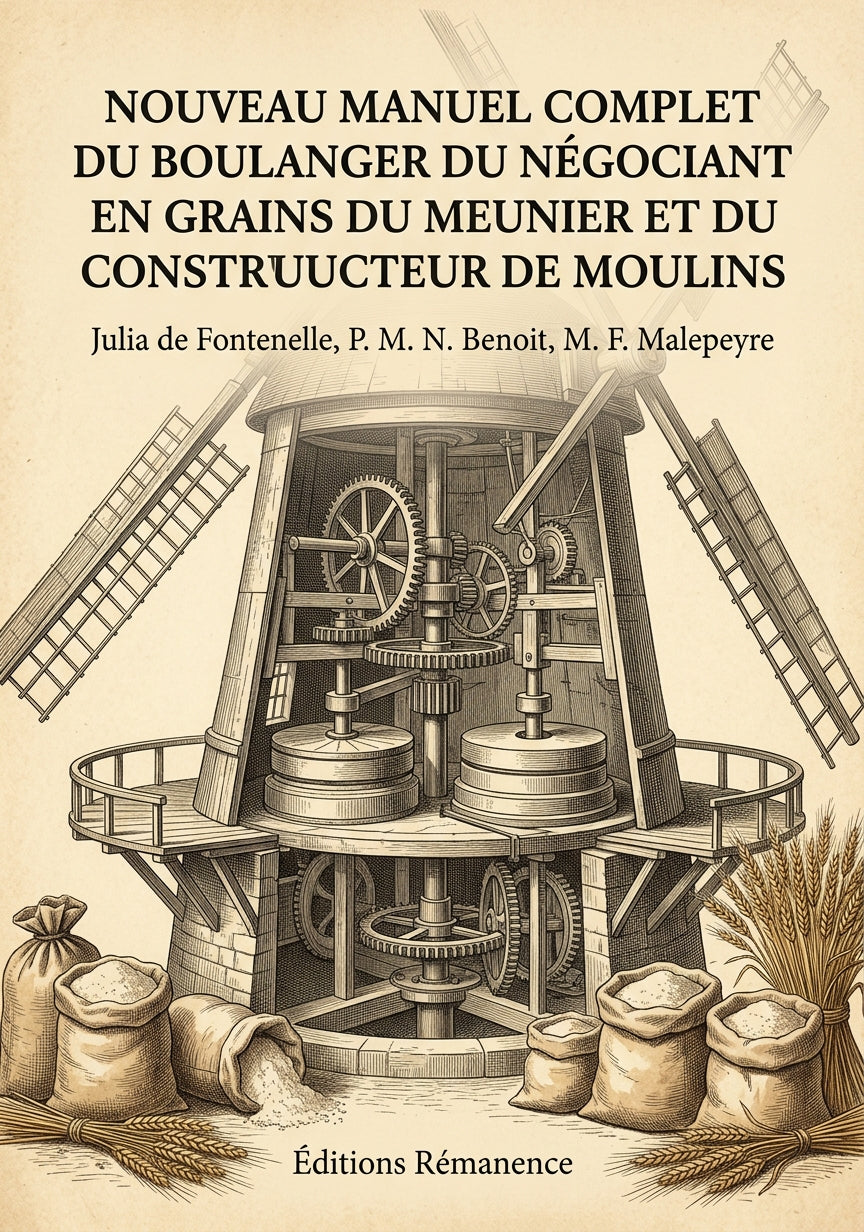 Livre Nouveau manuel complet du boulanger du négociant en grains du meunier et du constructeur de moulins par Julia de Fontenelle, P. M. N. Benoit, M. F. Malepeyre - Couverture - Editions Remanence