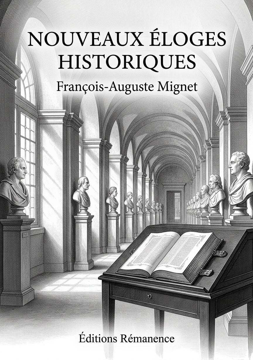 Livre Nouveaux éloges historiques par François-Auguste Mignet - Couverture - Editions Remanence