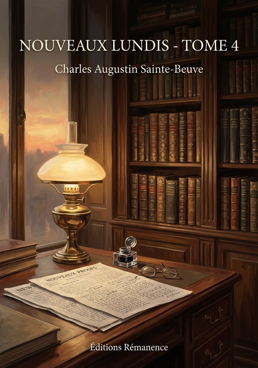 Livre Nouveaux Lundis - Tome 4 par Charles Augustin Sainte-Beuve - Couverture - Editions Remanence