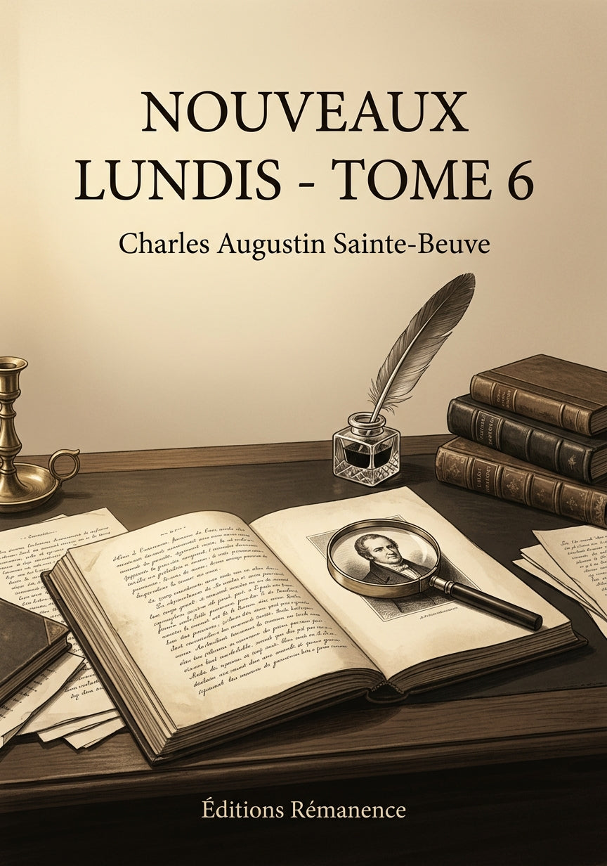 Livre Nouveaux lundis - Tome 6 par Charles Augustin Sainte-Beuve - Couverture - Editions Remanence