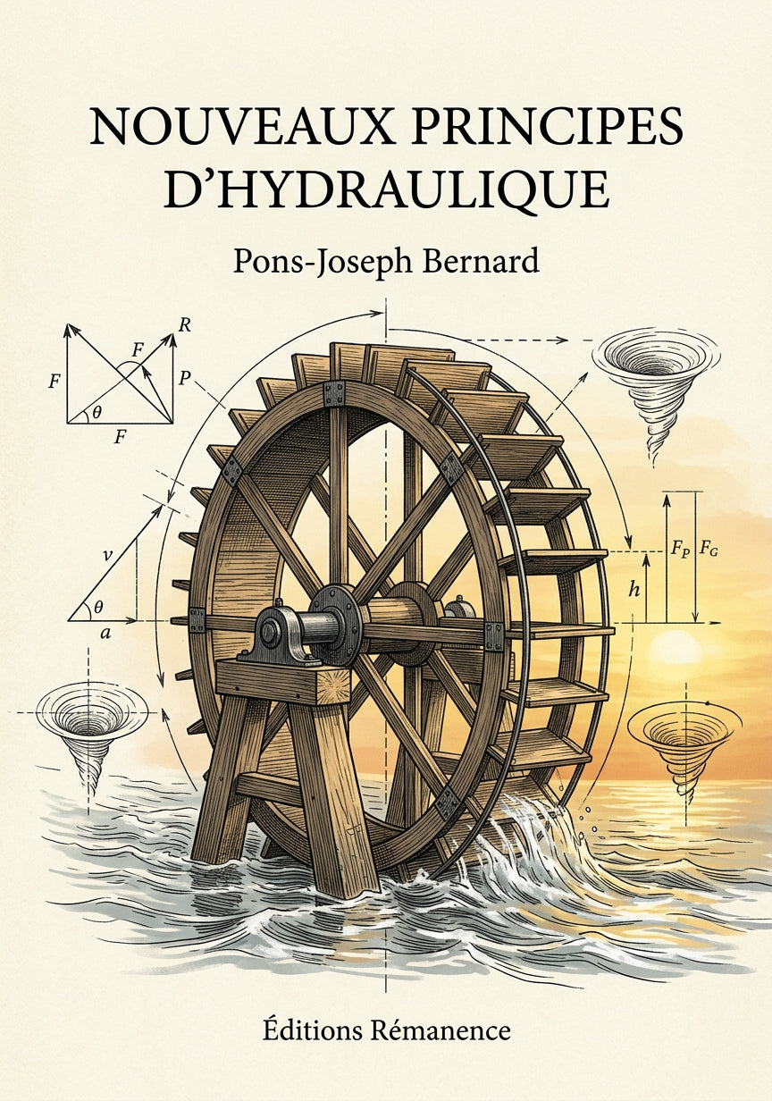 Livre Nouveaux principes d'hydraulique par Pons-Joseph Bernard - Couverture - Editions Remanence