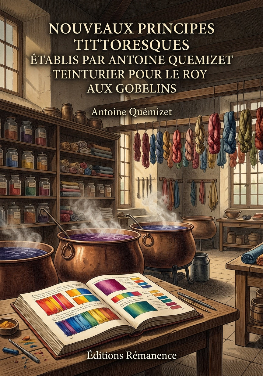 Livre Nouveaux principes tittoresques établis par Antoine Quemizet teinturier pour le Roy aux Gobelins par Antoine Quémizet - Couverture - Editions Remanence