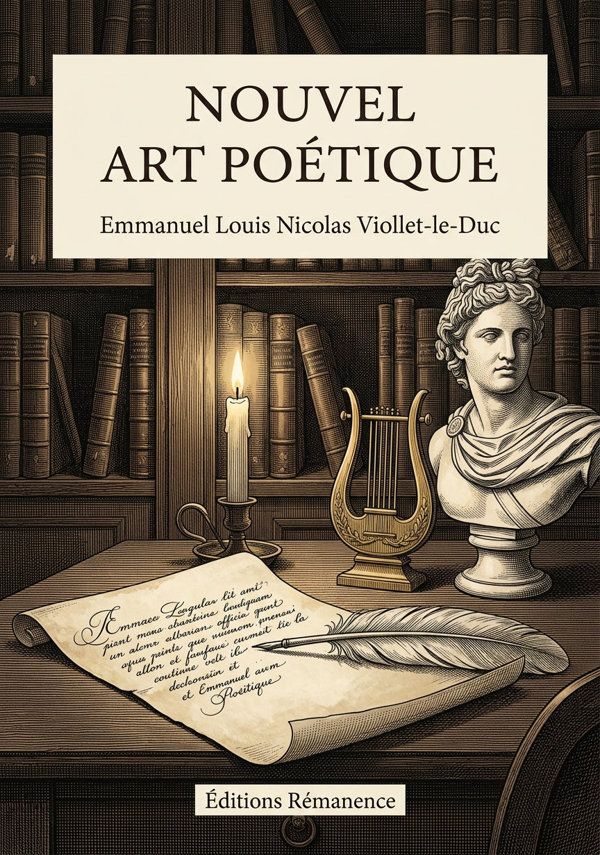 Livre Nouvel art poétique par Emmanuel Louis Nicolas Viollet-le-Duc - Couverture - Editions Remanence
