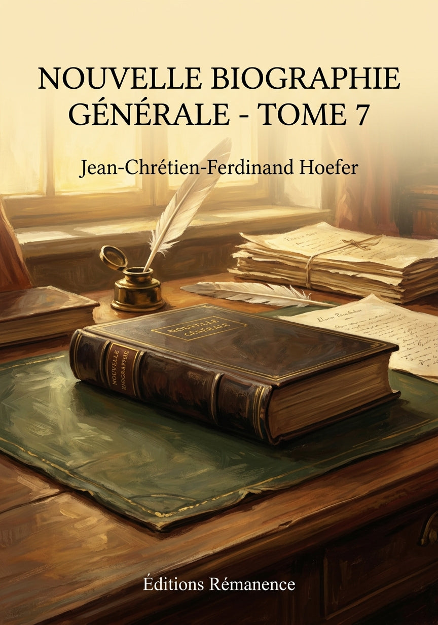 Livre Nouvelle Biographie générale - Tome 7 par Jean-Chrétien-Ferdinand Hoefer - Couverture - Editions Remanence
