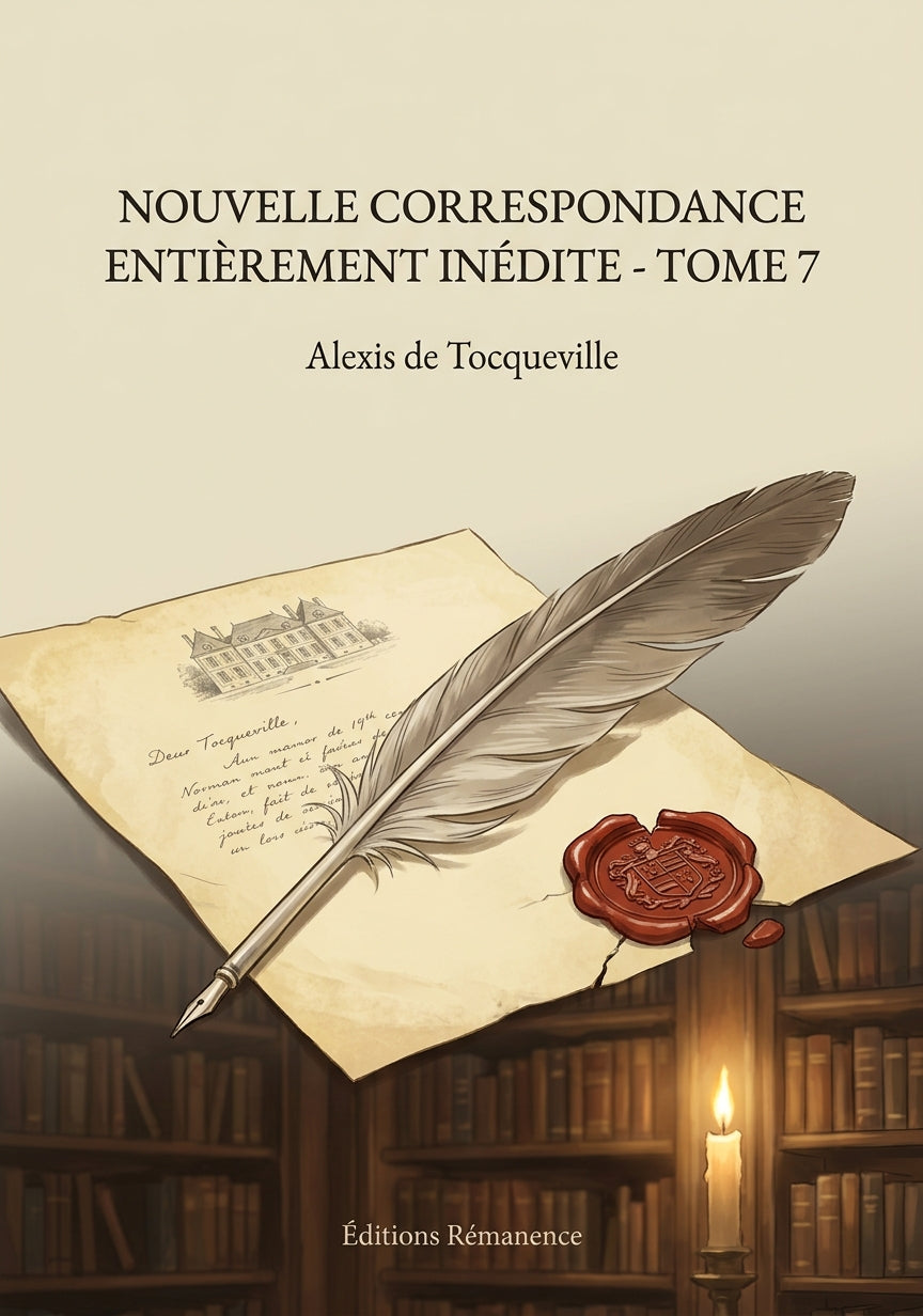 Livre Nouvelle correspondance entièrement inédite - Tome 7 par Alexis de Tocqueville - Couverture - Editions Remanence
