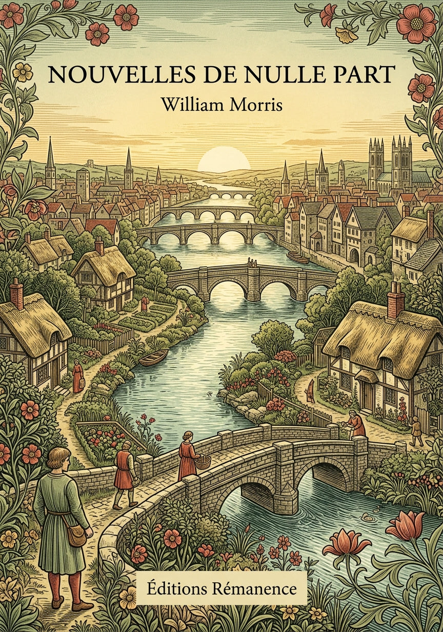 Livre Nouvelles de nulle part par William Morris - Couverture - Editions Remanence