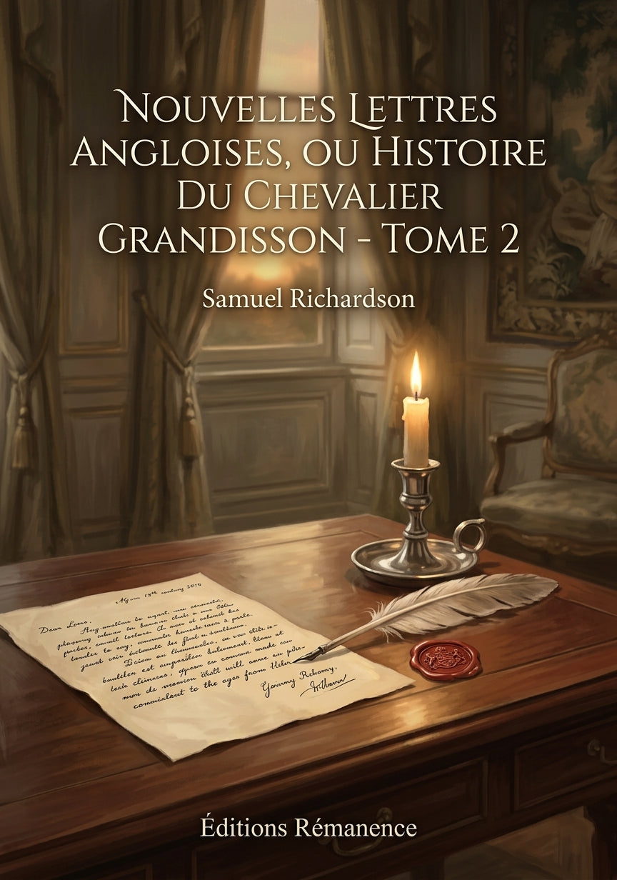 Livre Nouvelles lettres angloises, ou Histoire du chevalier Grandisson - Tome 2 par Samuel Richardson - Couverture - Editions Remanence