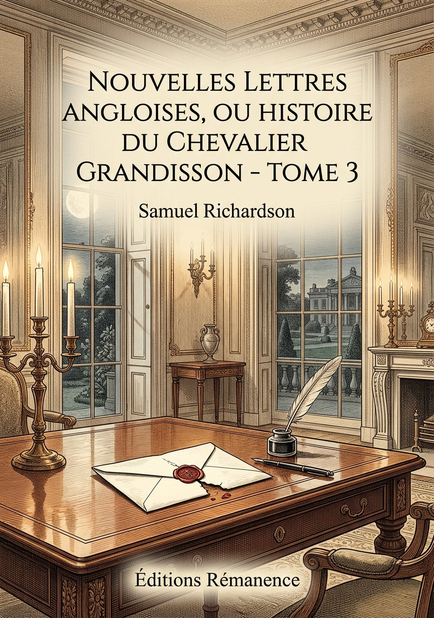 Livre Nouvelles lettres angloises, ou Histoire du chevalier Grandisson - Tome 3 par Samuel Richardson - Couverture - Editions Remanence
