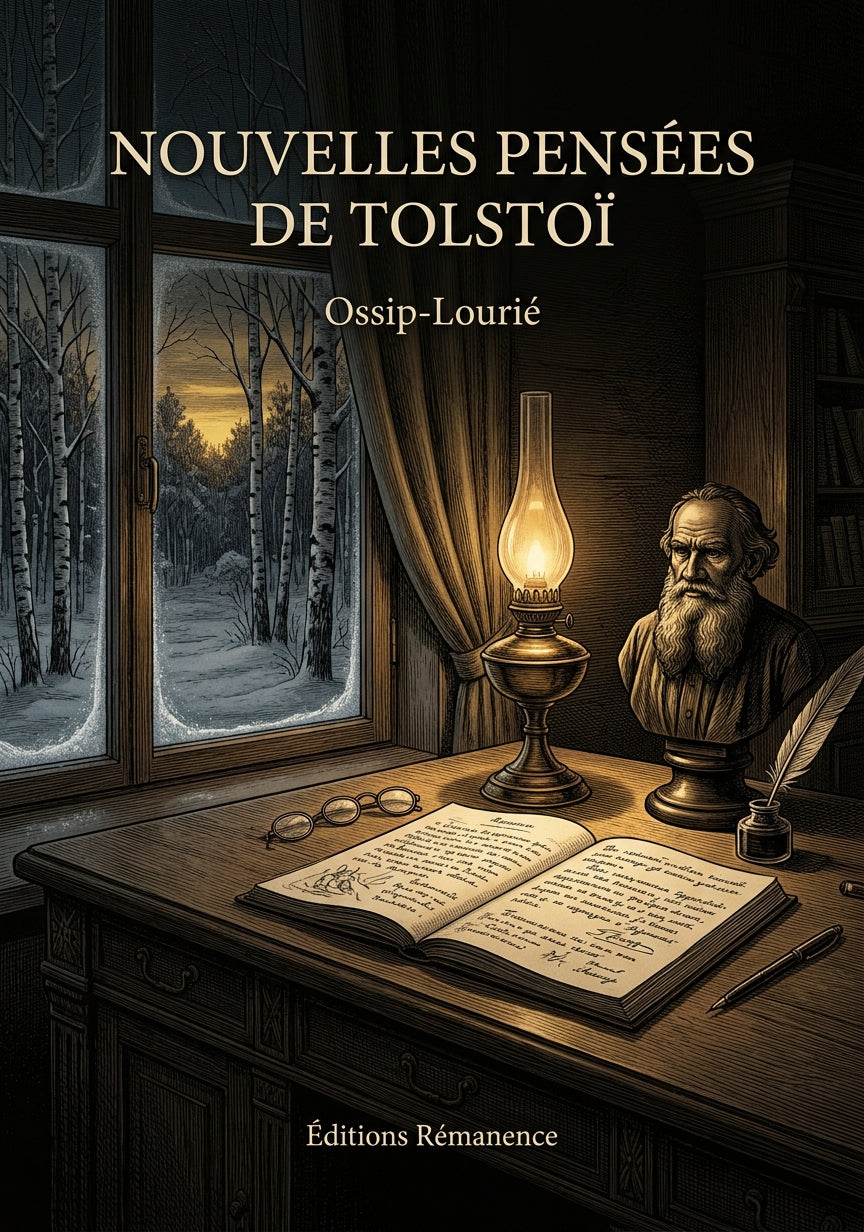 Livre Nouvelles Pensées de Tolstoï par Ossip-Lourié - Couverture - Editions Remanence