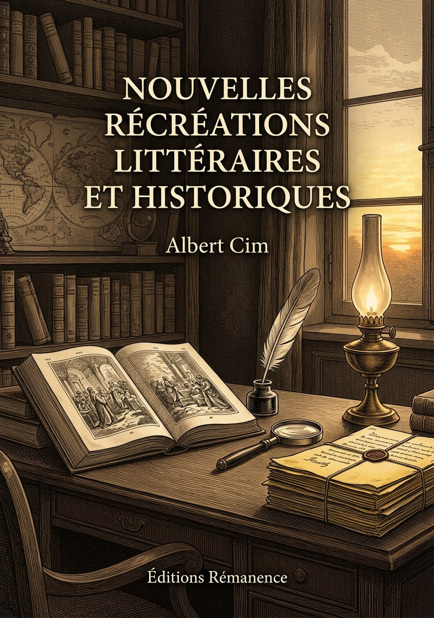 Livre Nouvelles récréations littéraires et historiques par Albert Cim - Couverture - Editions Remanence