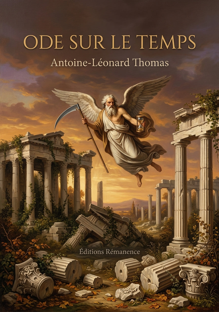 Livre Ode sur le temps par Antoine-Léonard Thomas - Couverture - Editions Remanence
