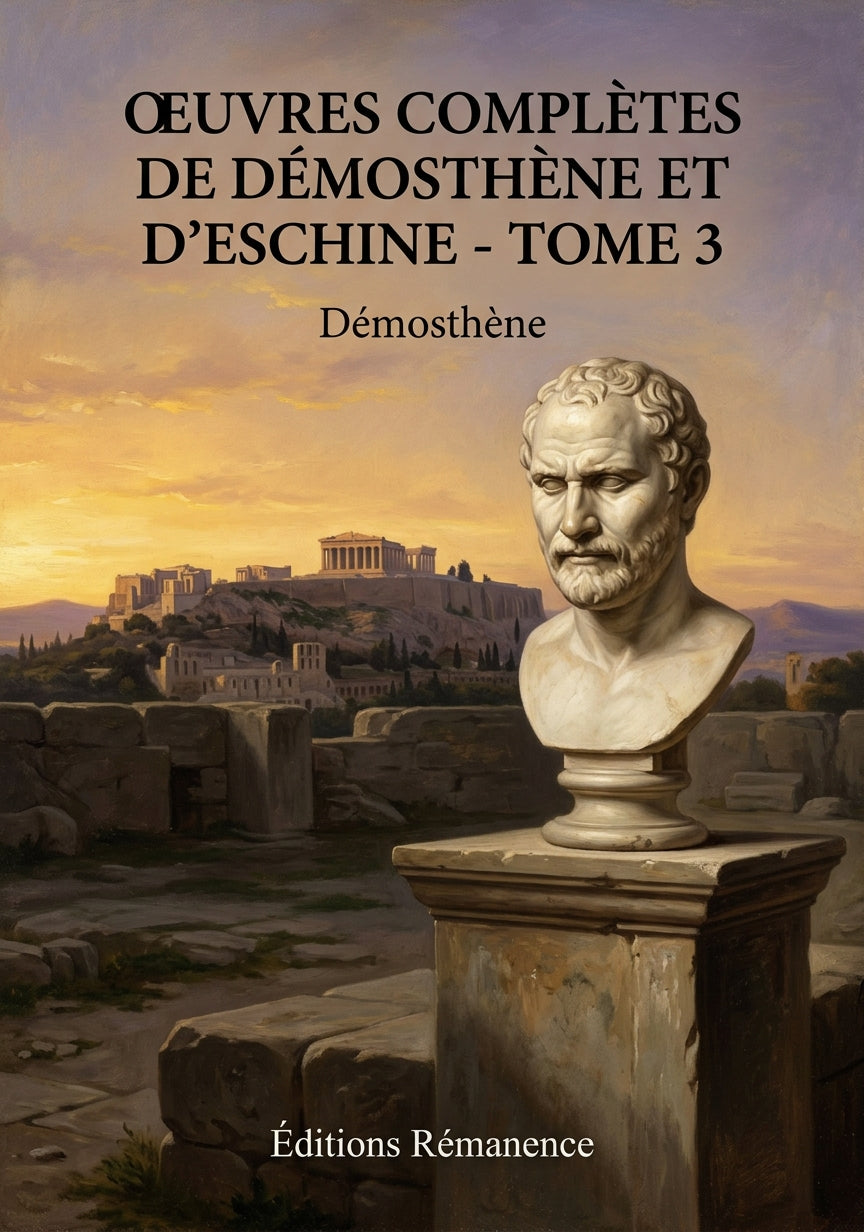 Livre Oeuvres complètes de Démosthène et d'Eschine - Tome 3 par Démosthène - Couverture - Editions Remanence