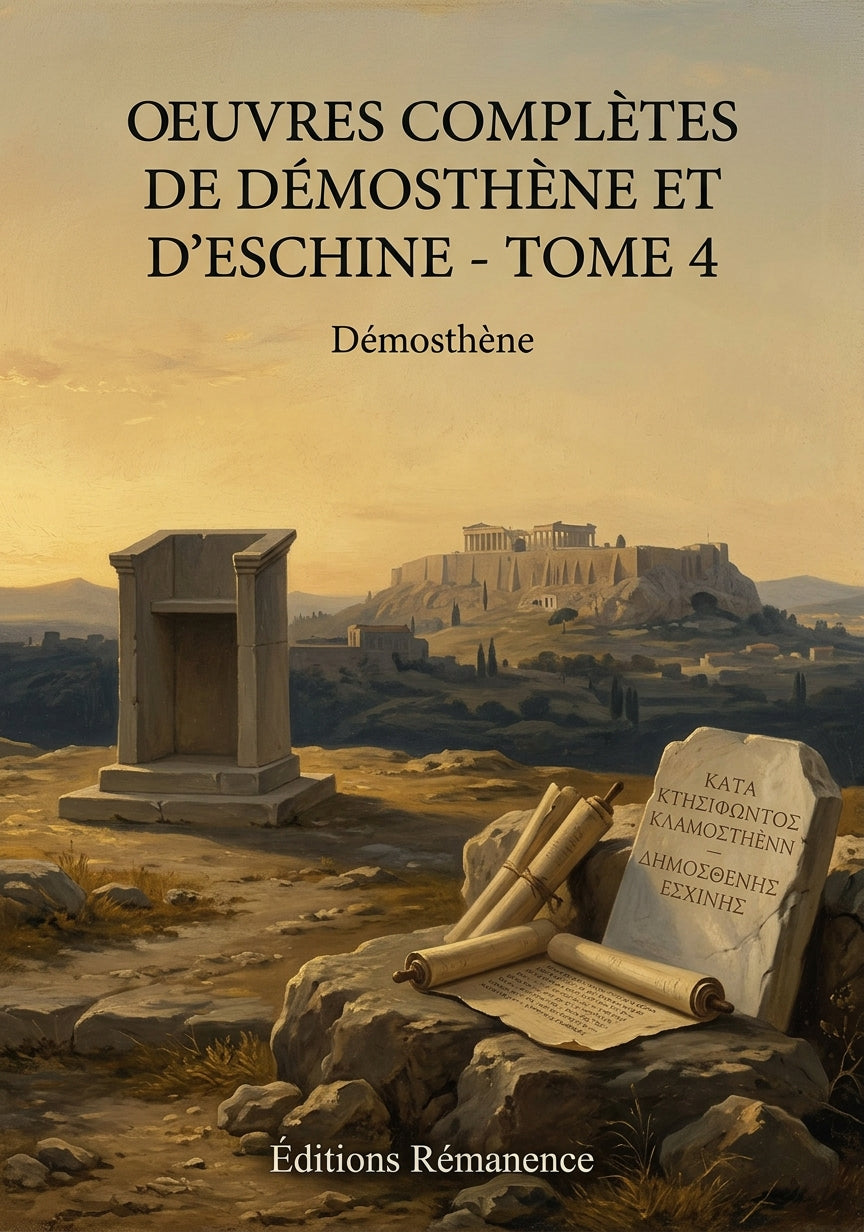 Livre Oeuvres complètes de Démosthène et d'Eschine - Tome 4 par Démosthène - Couverture - Editions Remanence