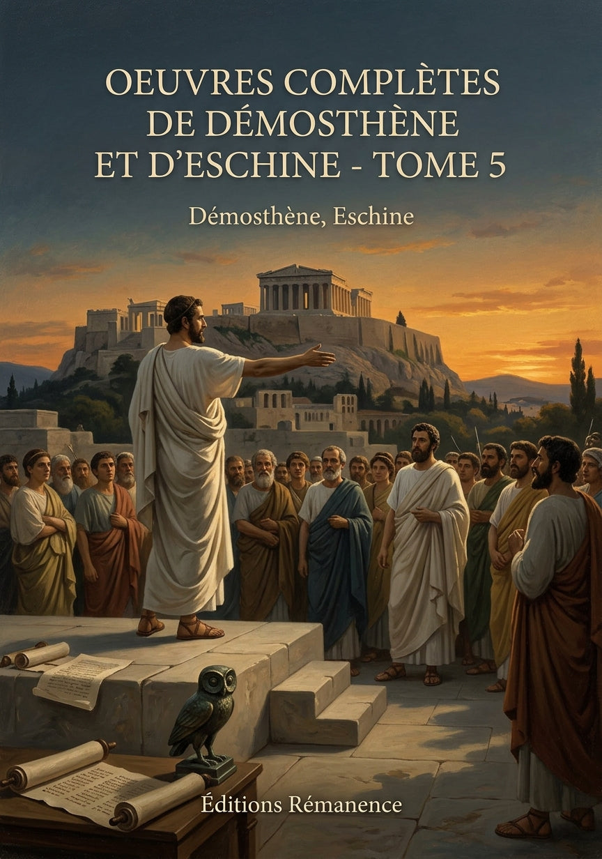 Livre Oeuvres complètes de Démosthène et d'Eschine - Tome 5 par Démosthène, Eschine - Couverture - Editions Remanence