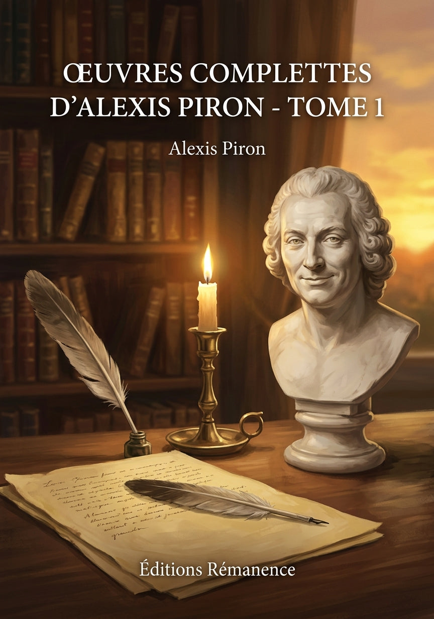 Livre Oeuvres complettes d’Alexis Piron - Tome 1 par Alexis Piron - Couverture - Editions Remanence