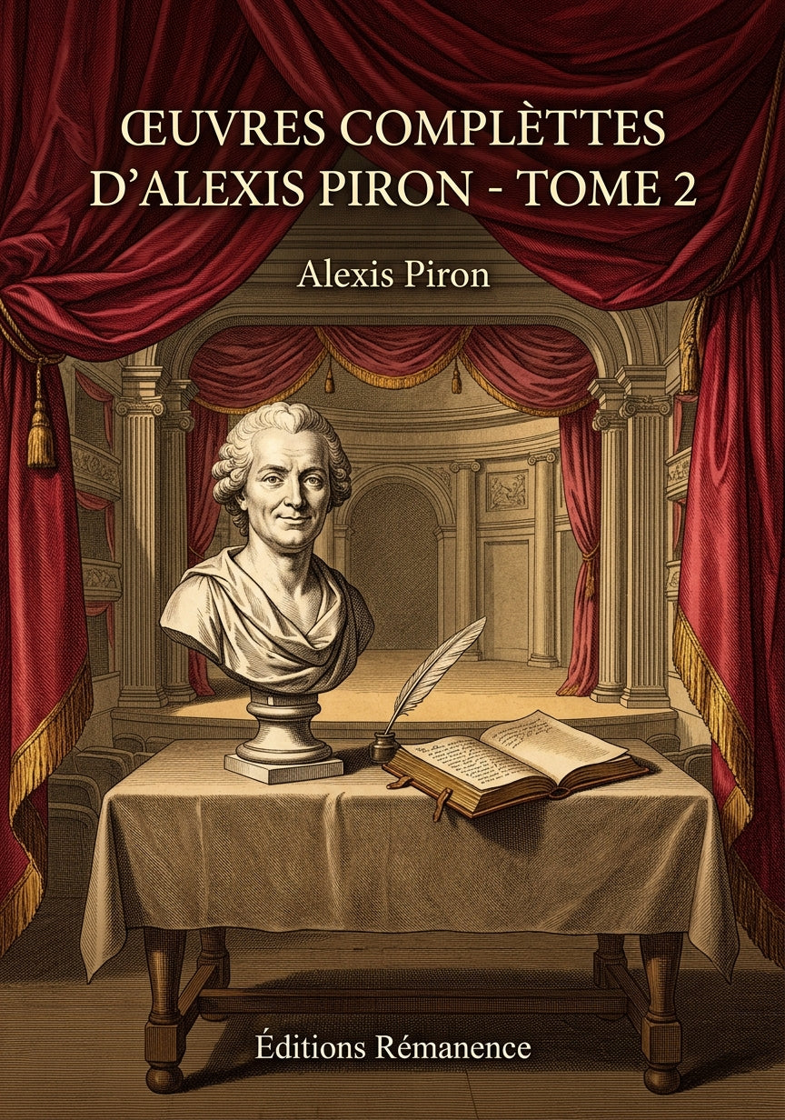 Livre Oeuvres complettes d’Alexis Piron - Tome 2 par Alexis Piron - Couverture - Editions Remanence