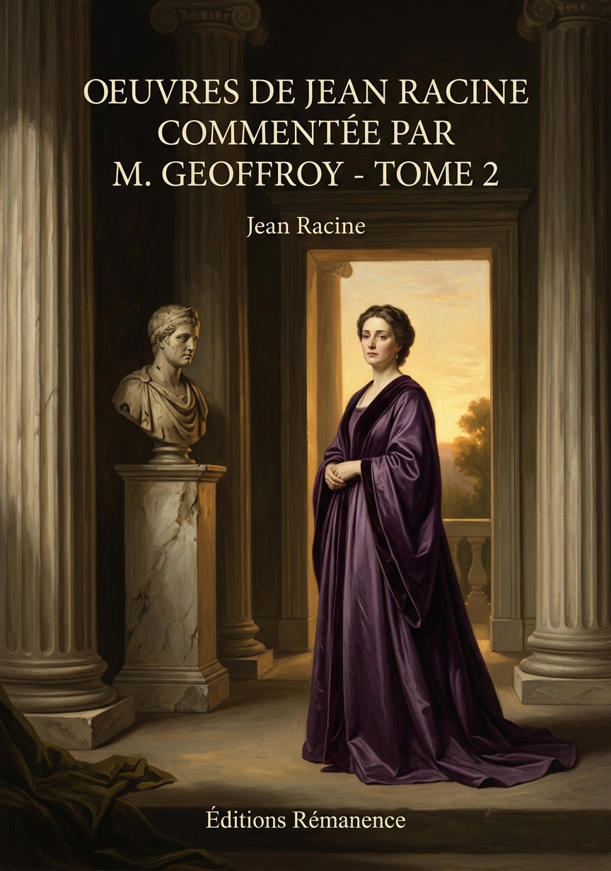 Livre Oeuvres de Jean Racine commentée par M. Geoffroy - Tome 2 par Jean Racine - Couverture - Editions Remanence