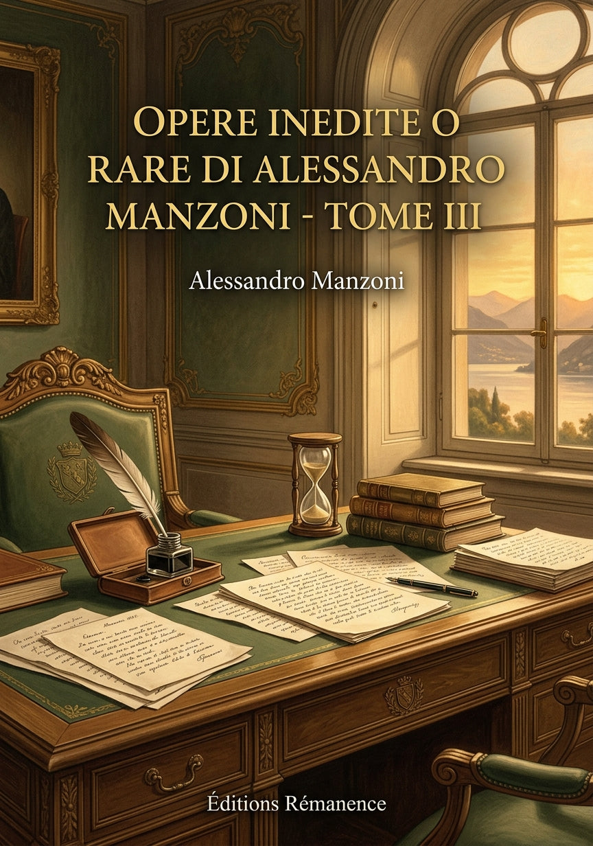 Livre Opere inedite o rare di Alessandro Manzoni - Tome III par Alessandro Manzoni - Couverture - Editions Remanence