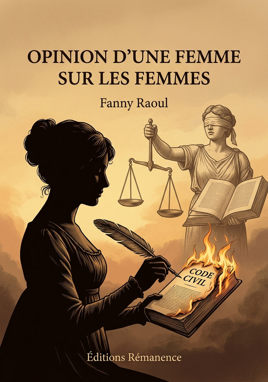 Livre Opinion d’une femme sur les femmes par Fanny Raoul - Couverture - Editions Remanence