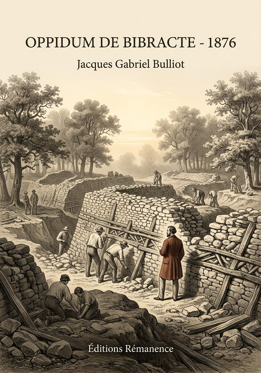 Livre Oppidum de Bibracte - 1876 par Jacques Gabriel Bulliot - Couverture - Editions Remanence