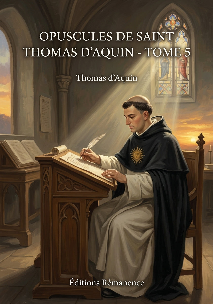 Livre Opuscules de Saint Thomas d’Aquin - Tome 5 par Thomas d’Aquin - Couverture - Editions Remanence