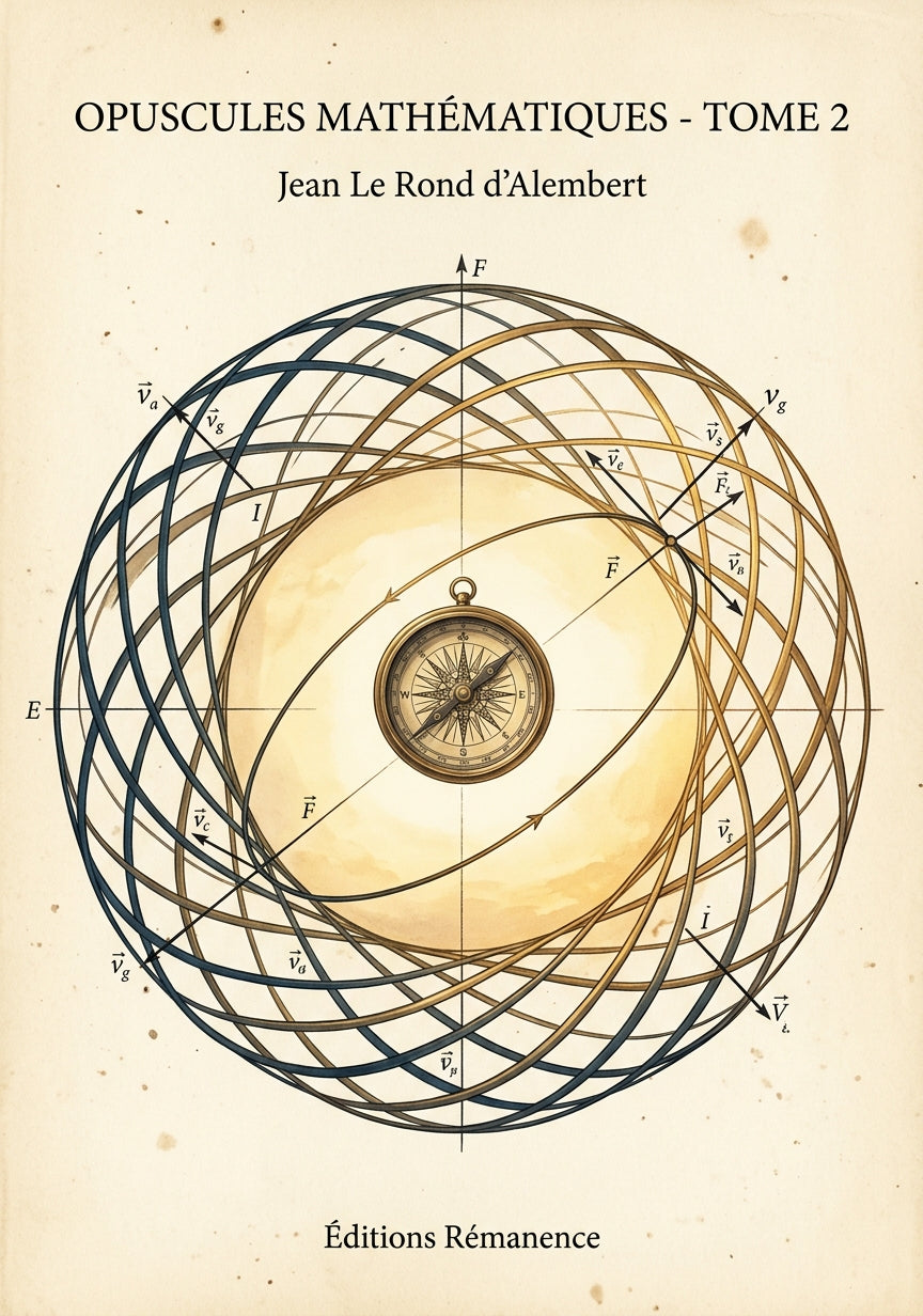 Livre Opuscules mathématiques - Tome 2 par Jean Le Rond d’Alembert - Couverture - Editions Remanence