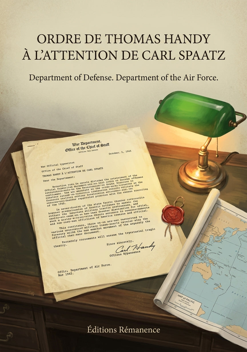 Livre Ordre de Thomas Handy à l'attention de Carl Spaatz par Department of Defense. Department of the Air Force. - Couverture - Editions Remanence