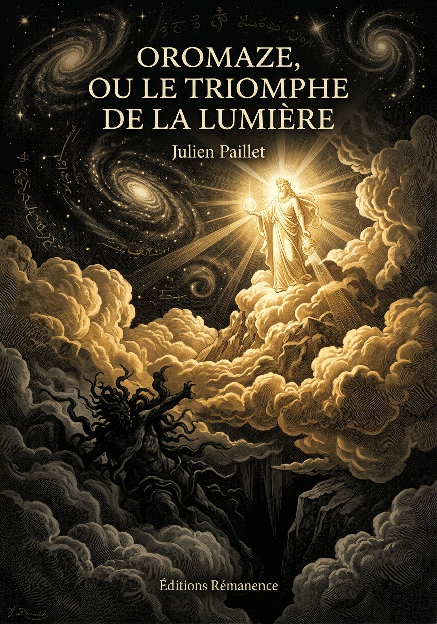 Livre Oromaze, ou Le triomphe de la lumière par Julien Paillet - Couverture - Editions Remanence