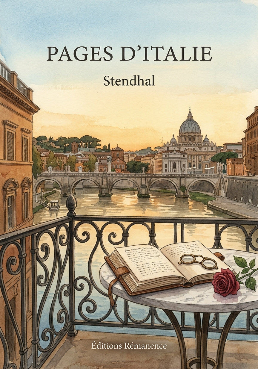 Livre Pages d’Italie par Stendhal - Couverture - Editions Remanence
