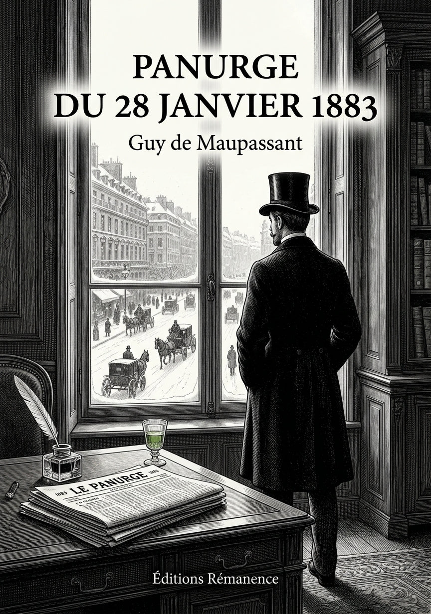 Livre Panurge du 28 janvier 1883 par Guy de Maupassant - Couverture - Editions Remanence