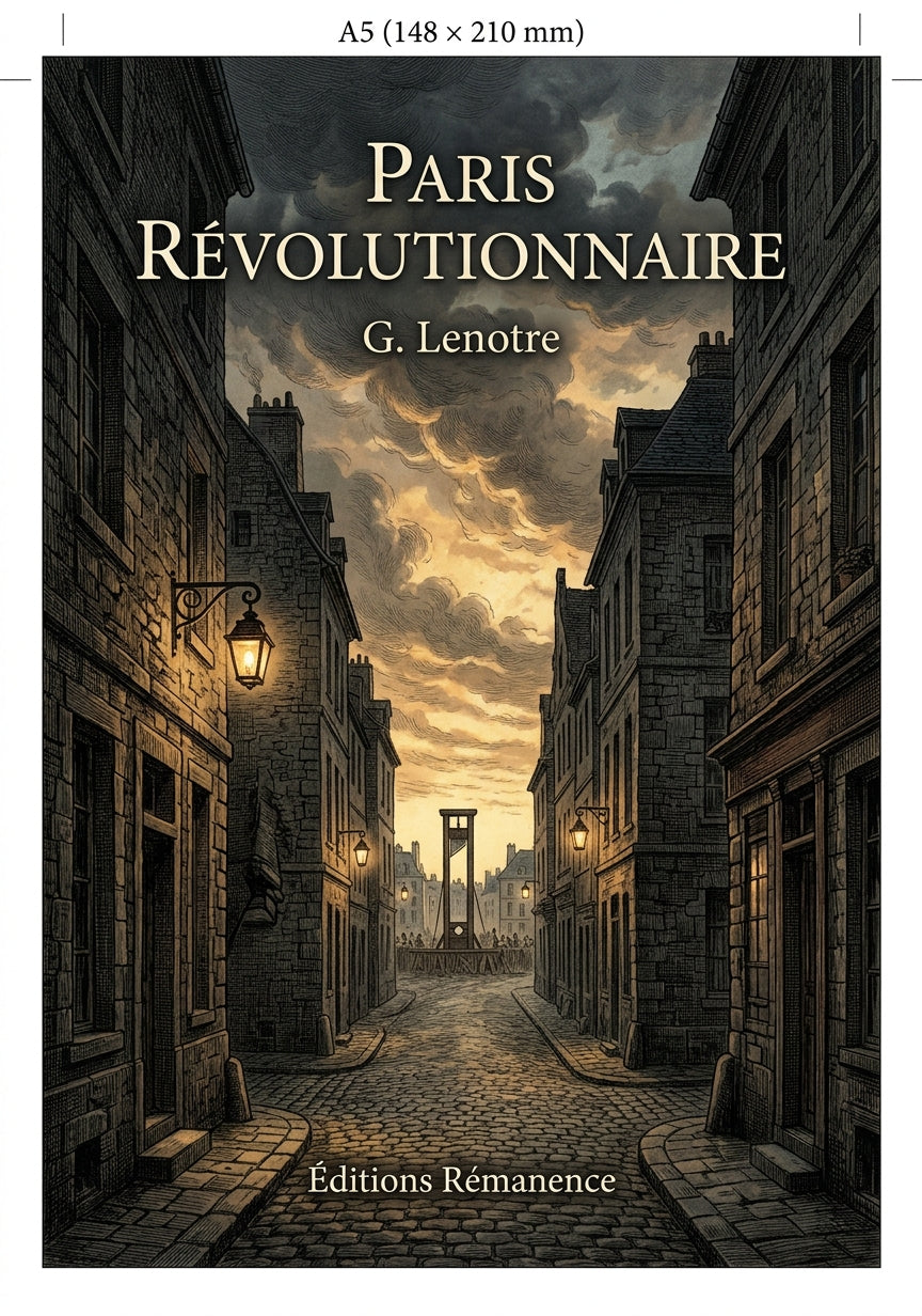 Livre Paris révolutionnaire par G. Lenotre - Couverture - Editions Remanence