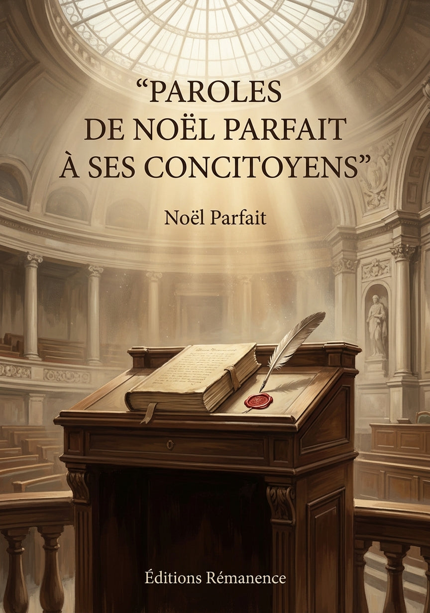 Livre Paroles de Noël Parfait à ses concitoyens par Noël Parfait - Couverture - Editions Remanence