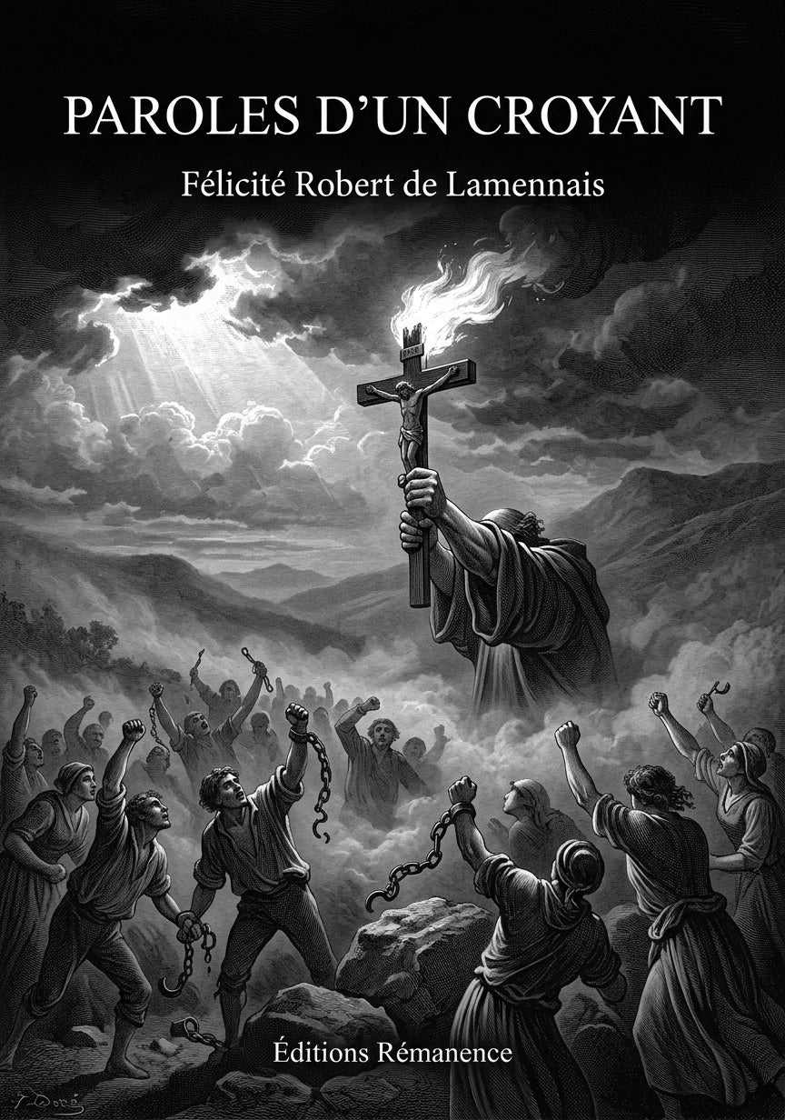 Livre Paroles d’un croyant par Félicité Robert de Lamennais - Couverture - Editions Remanence