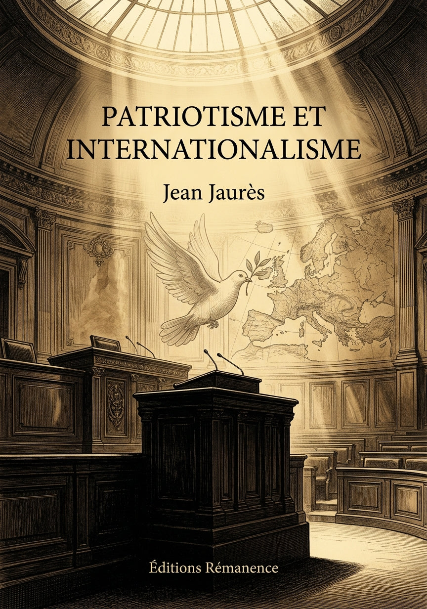 Livre Patriotisme et internationalisme par Jean Jaurès - Couverture - Editions Remanence