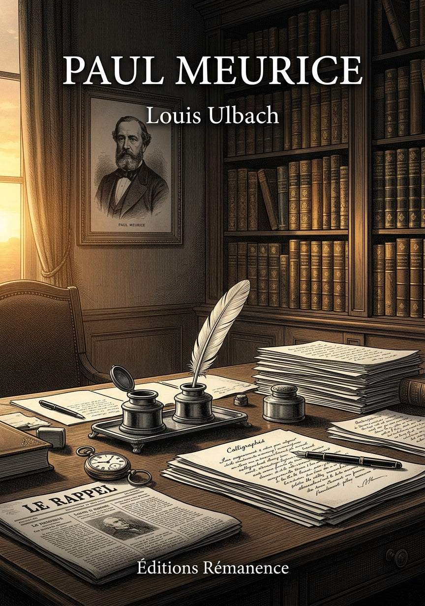 Livre Paul Meurice par Louis Ulbach - Couverture - Editions Remanence