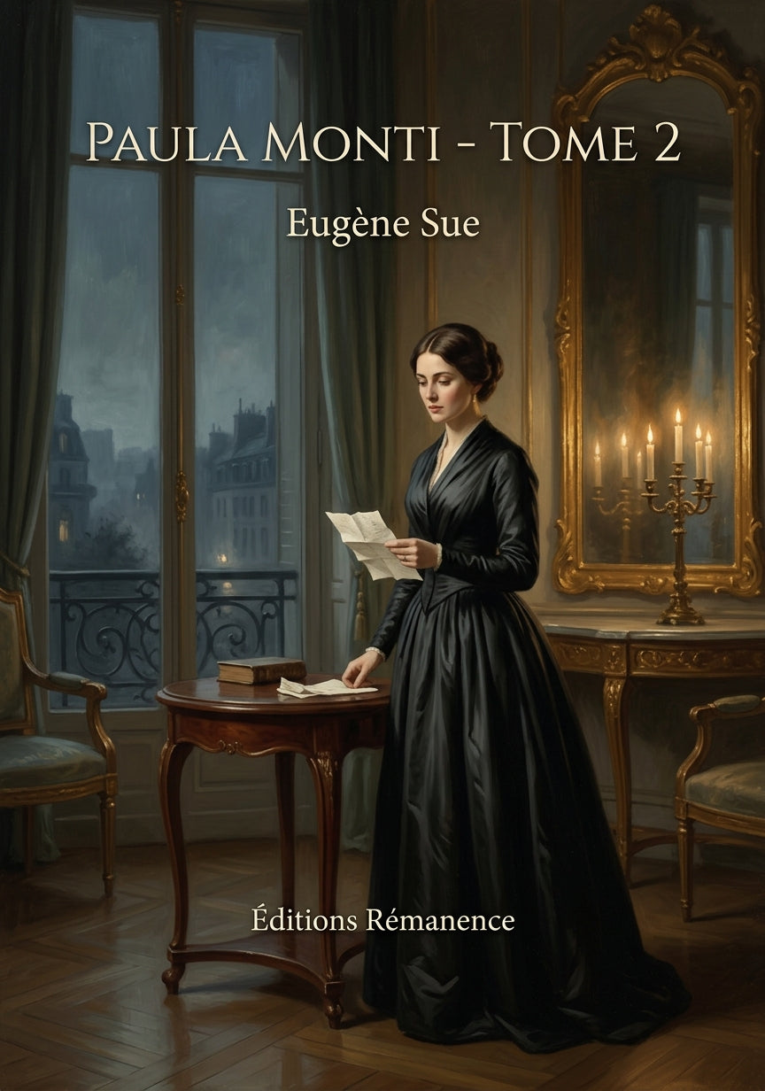 Livre Paula Monti - Tome 2 par Eugène Sue - Couverture - Editions Remanence