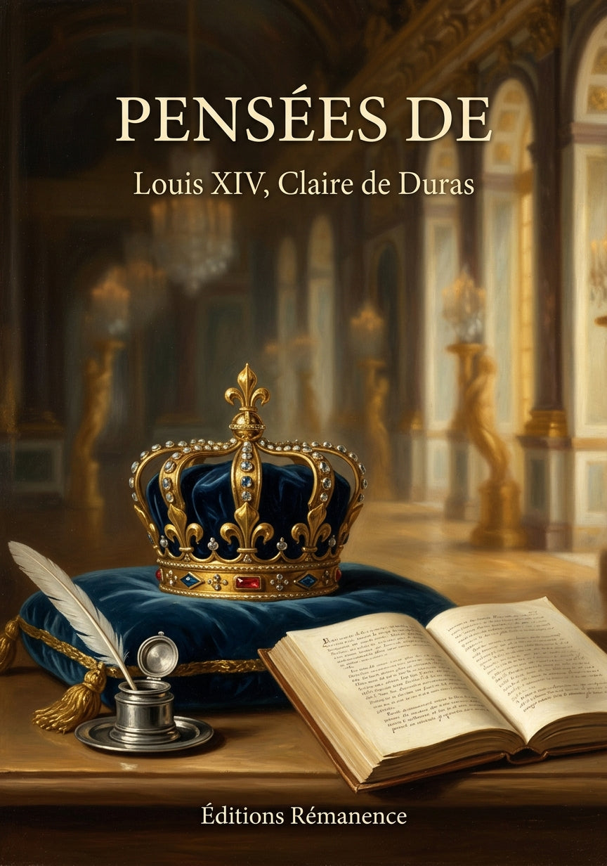 Livre Pensées de par Louis XIV, Claire de Duras - Couverture - Editions Remanence
