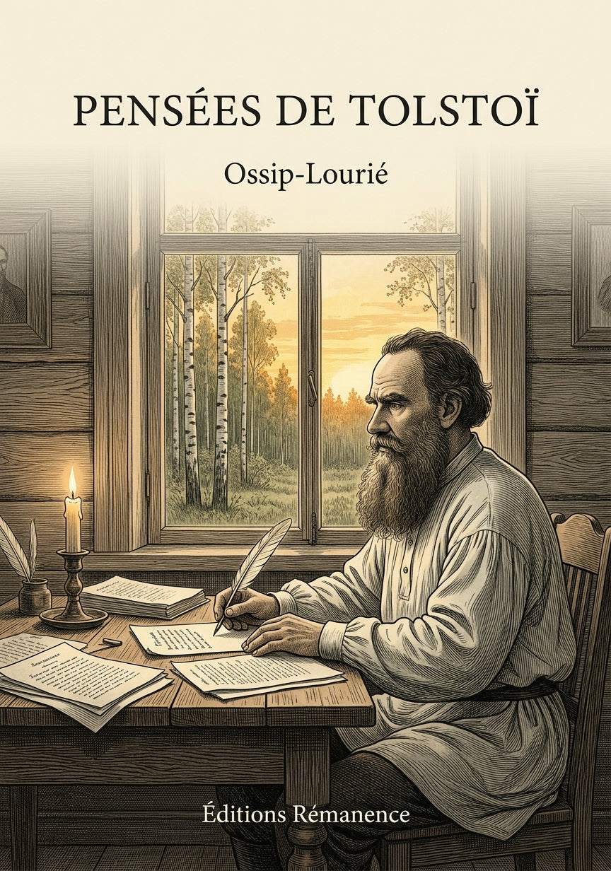 Livre Pensées de Tolstoï par Ossip-Lourié - Couverture - Editions Remanence