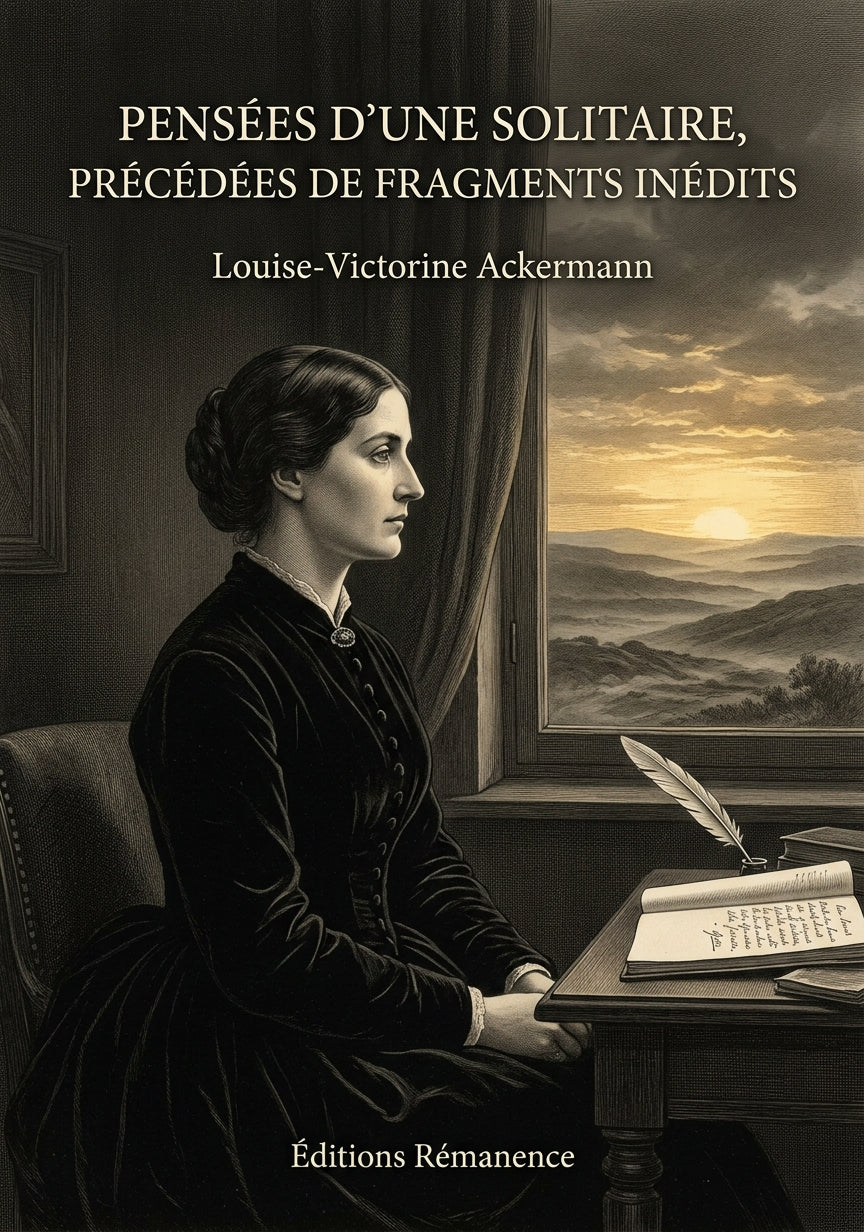 Livre Pensées d’une solitaire, précédées de fragments inédits par Louise-Victorine Ackermann - Couverture - Editions Remanence
