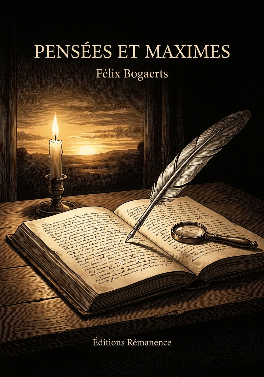 Livre Pensées et Maximes par Félix Bogaerts - Couverture - Editions Remanence