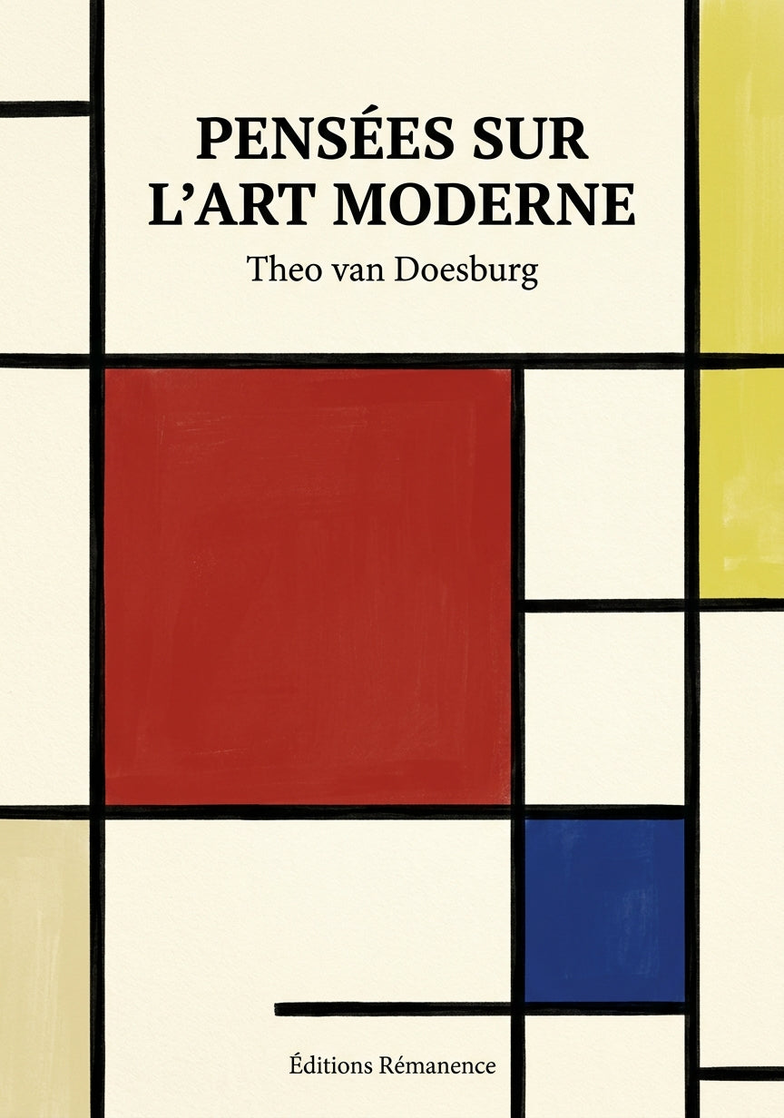 Livre Pensées sur l’art moderne par Theo van Doesburg - Couverture - Editions Remanence