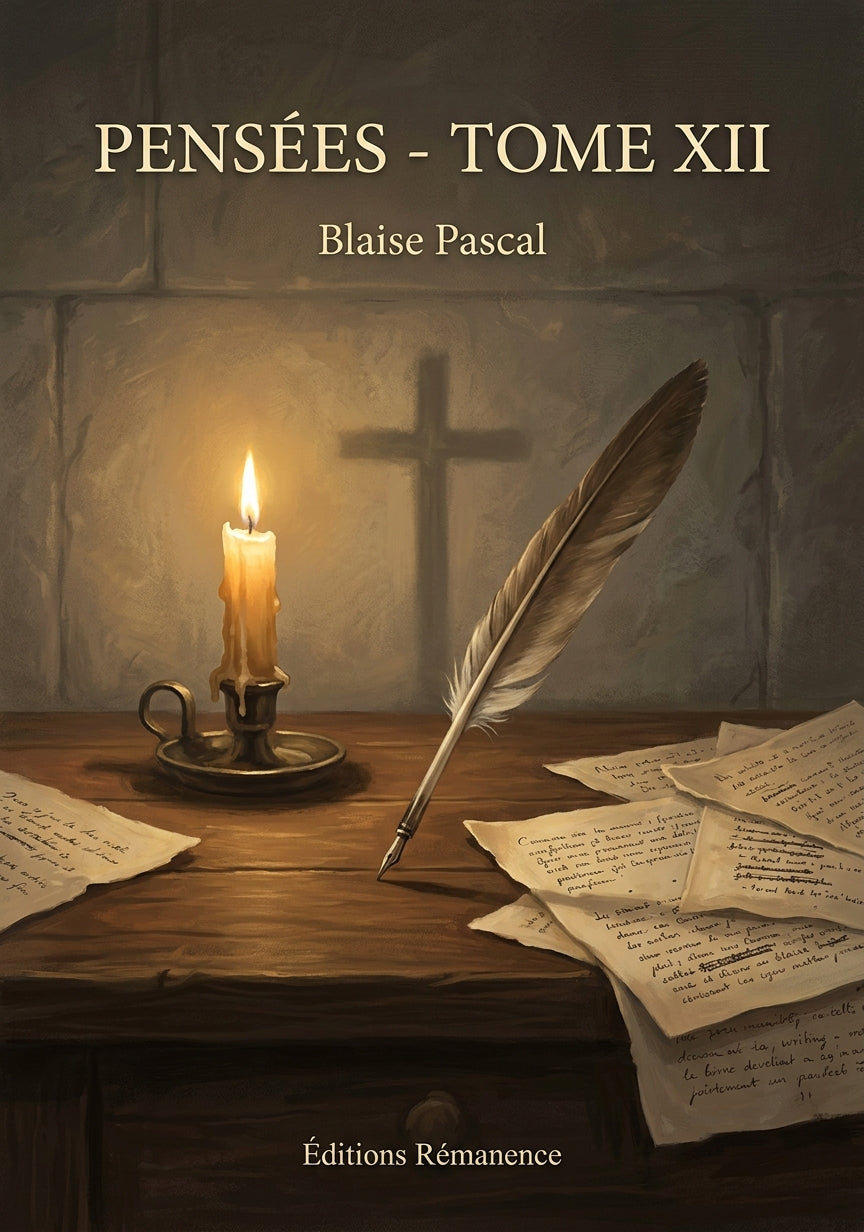 Livre Pensées - Tome XII par Blaise Pascal - Couverture - Editions Remanence